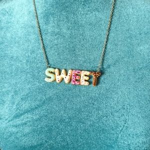 Sweet Donut Necklaces / Pink Mint Chocolate Donuts / Fun Jewelry / Food Jewelry